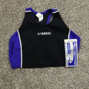 Yamaha Vest Women's Large‎ Black Purple Neoprene Crop Top Rash Guard WaveRunner